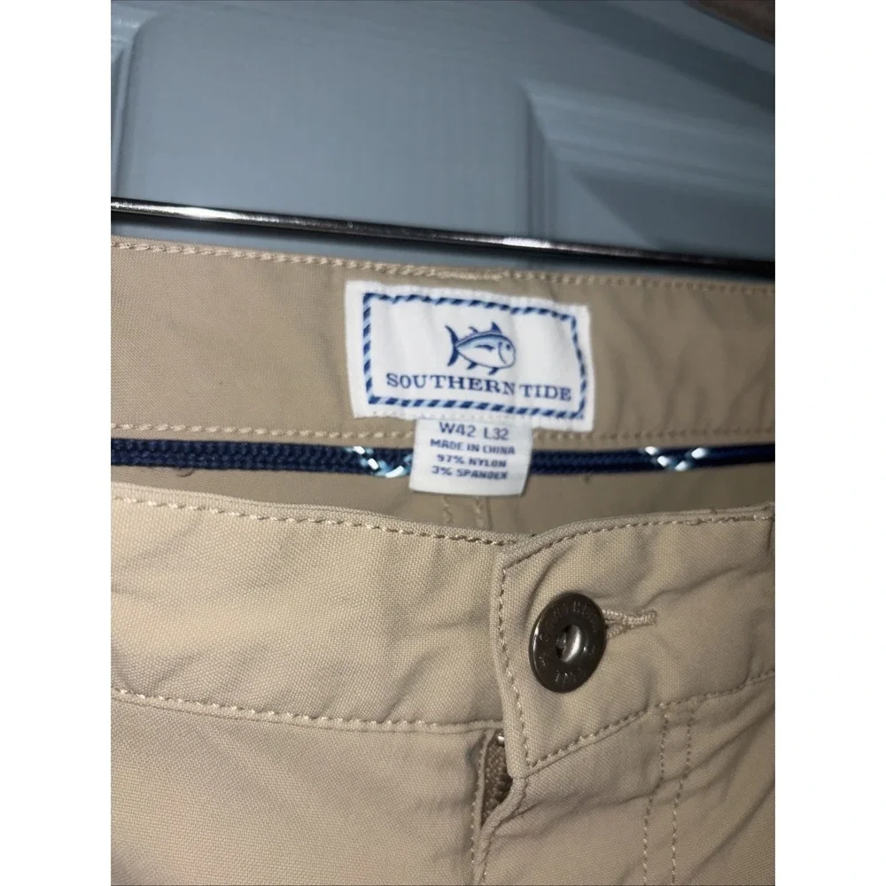 Southern Tide Intercoastal Pants Chino Stretch Khaki Tan Mens Size 42/32